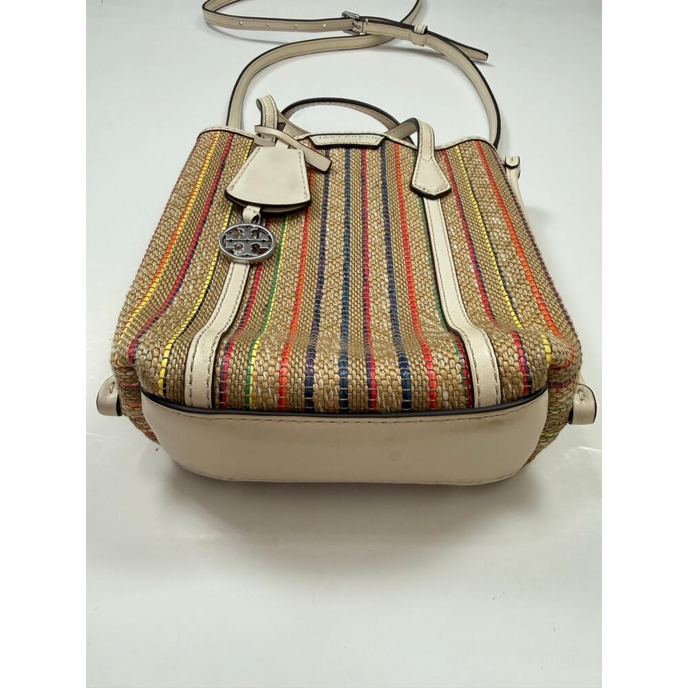 Tory Burch Mini Perry Striped Tote - Picture 7 of 11